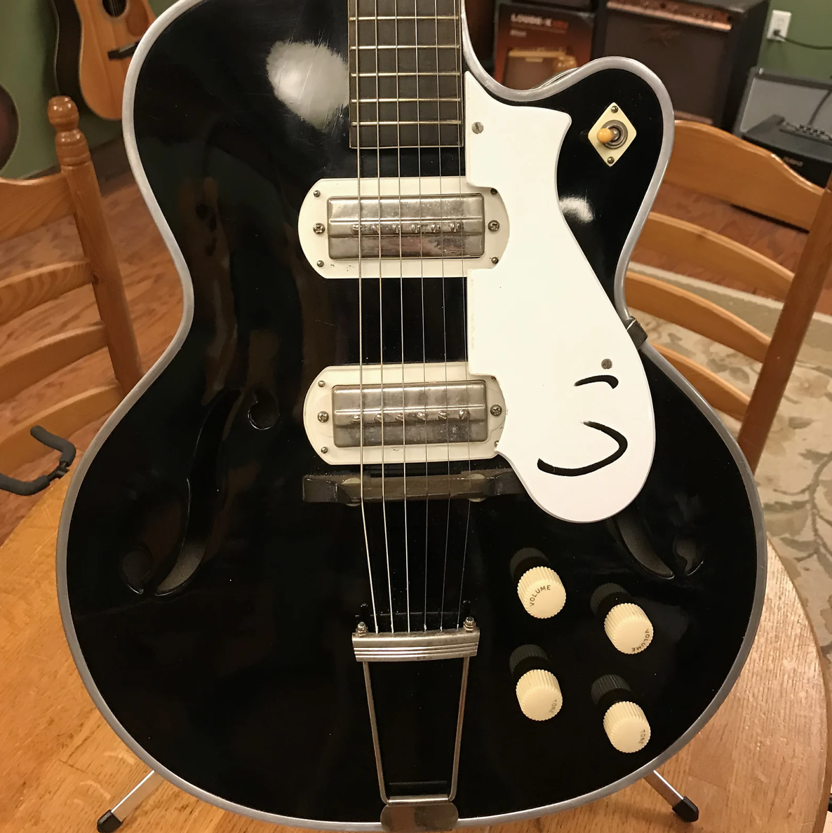 1955-1957 Silvertone H63/H64 Harmometal Espanada Black