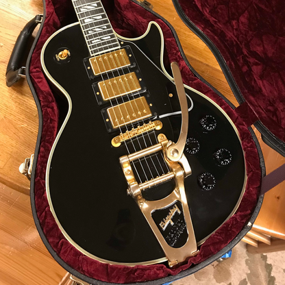 2006 Gibson Custom Shop 3-Pickup '57 Les Paul Custom Black Beauty Reissue with Bigsby Ebony Custom Inlay