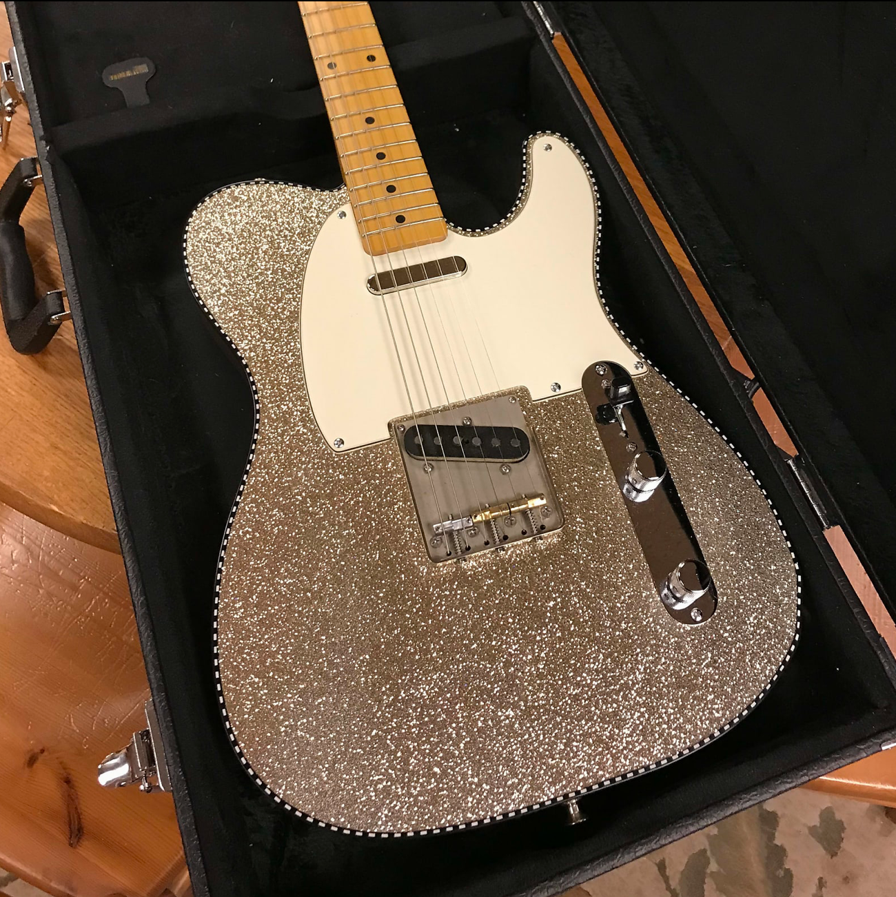 Crook T-Style Silver Sparkle with Matching Headstock Telecaster