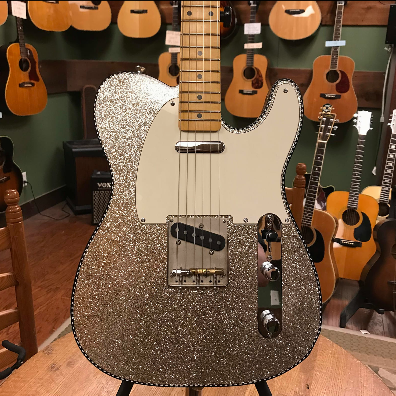 Crook T-Style Silver Sparkle with Matching Headstock Telecaster