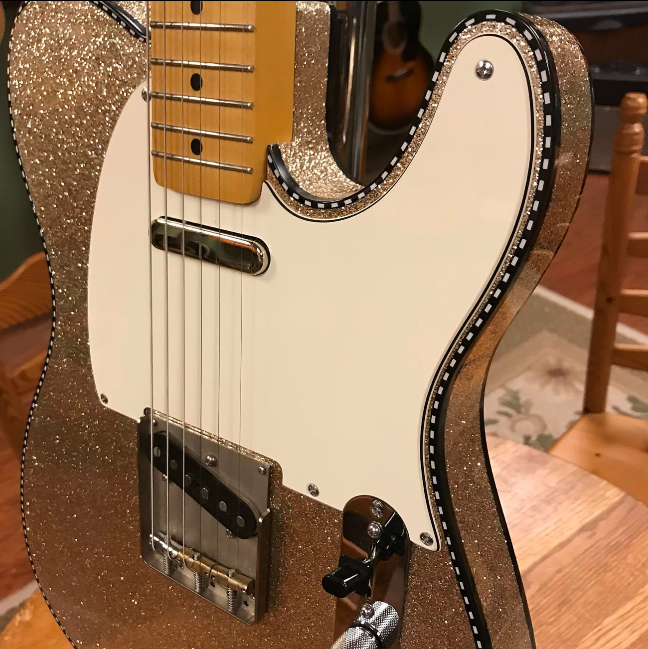 Crook T-Style Silver Sparkle with Matching Headstock Telecaster