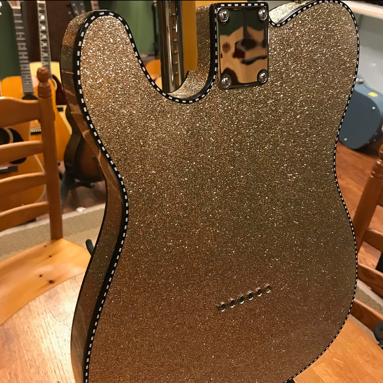 Crook T-Style Silver Sparkle with Matching Headstock Telecaster