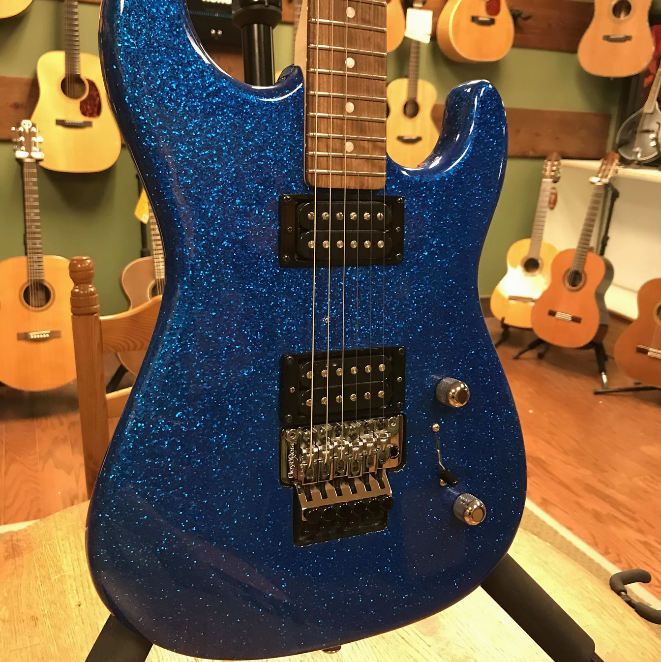 2019 G&L Invader XL Blue Metal Flake Sparkle