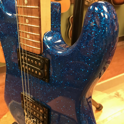 2019 G&L Invader XL Blue Metal Flake Sparkle