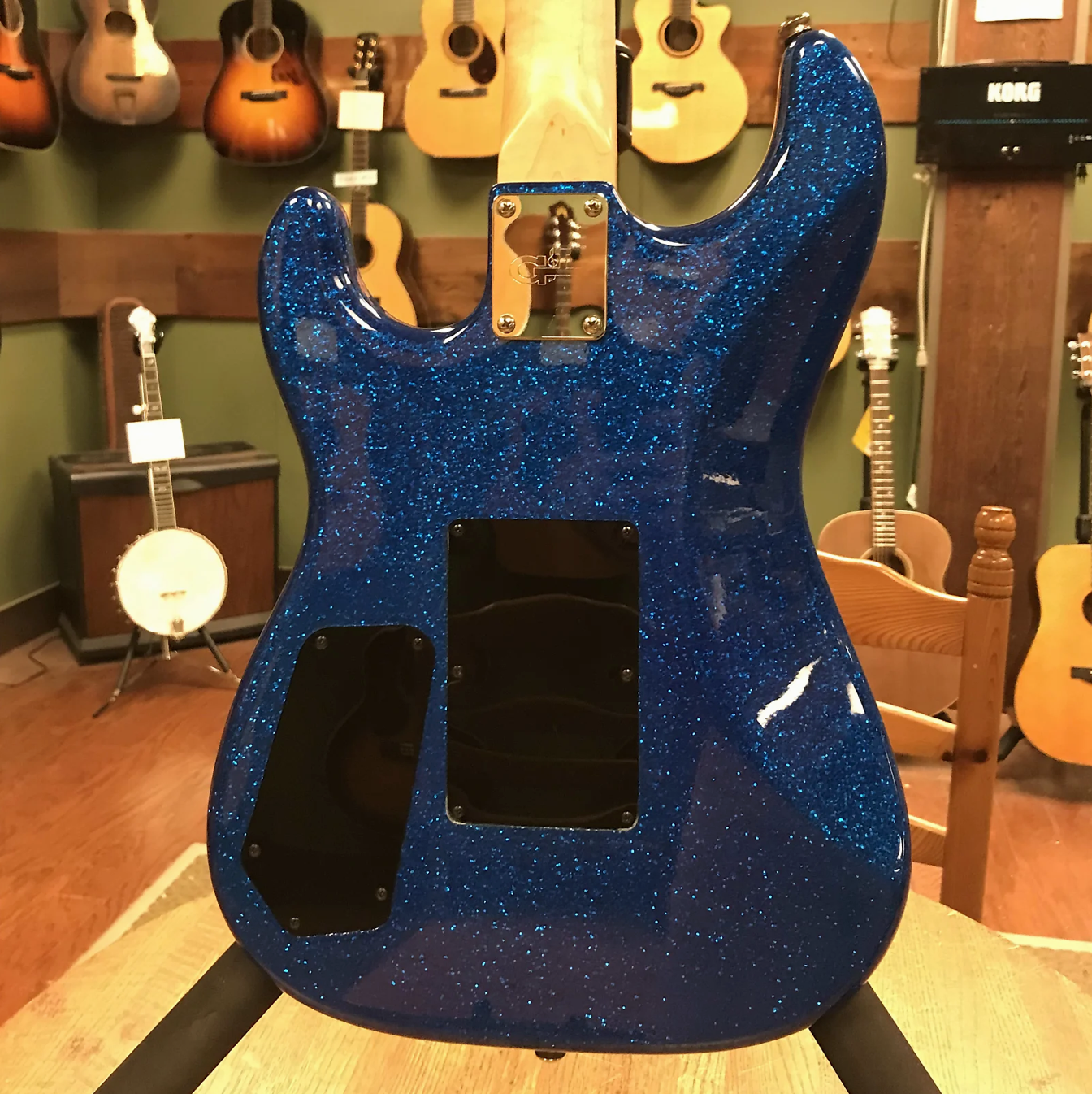 2019 G&L Invader XL Blue Metal Flake Sparkle