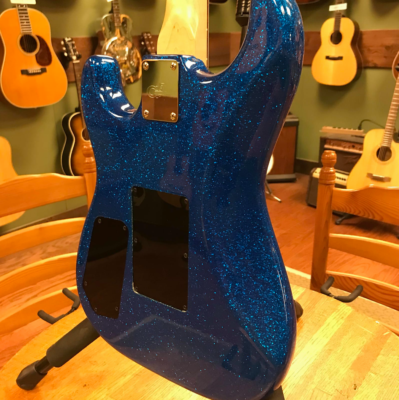 2019 G&L Invader XL Blue Metal Flake Sparkle