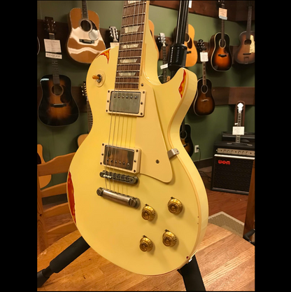 2017 Gibson Custom Shop Les Paul Standard Painted Over Classic White over Cherry Sunburst R8