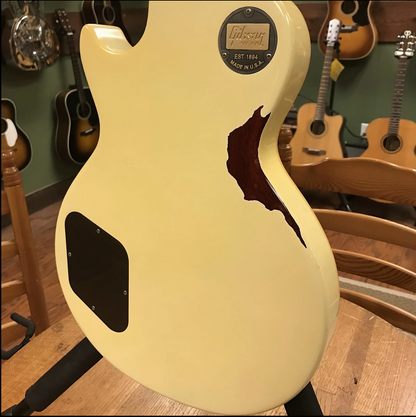 2017 Gibson Custom Shop Les Paul Standard Painted Over Classic White over Cherry Sunburst R8