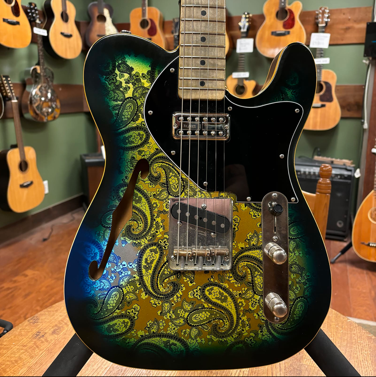 Berly T Style Thinline Blue Paisley Aged Authorized Dealer