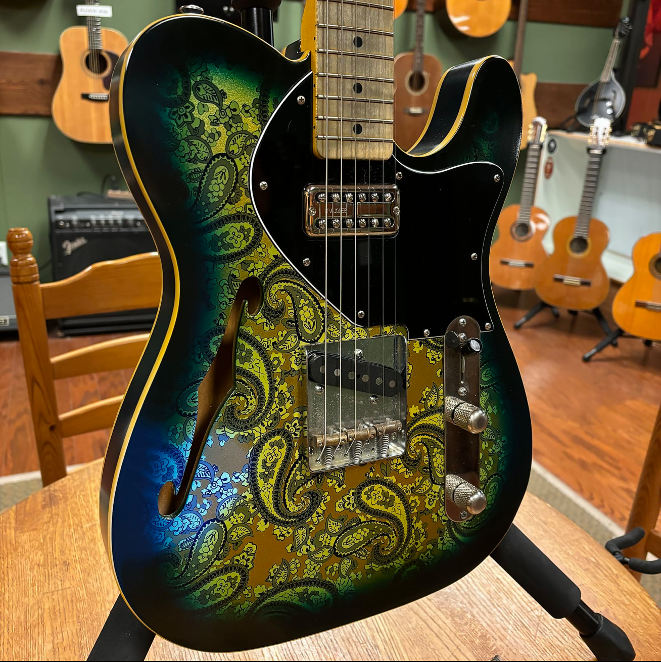 Berly T Style Thinline Blue Paisley Aged Authorized Dealer