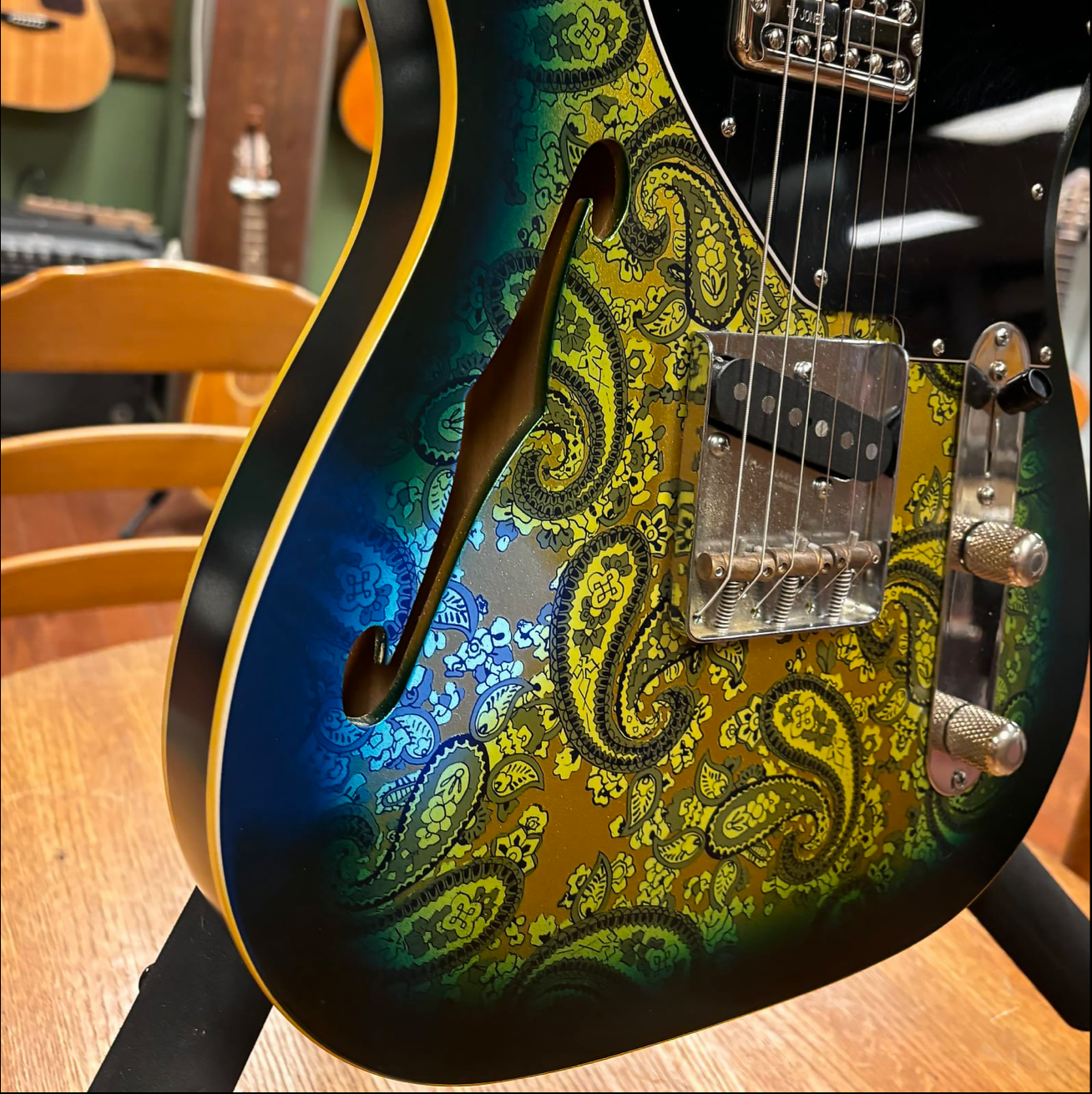 Berly T Style Thinline Blue Paisley Aged Authorized Dealer