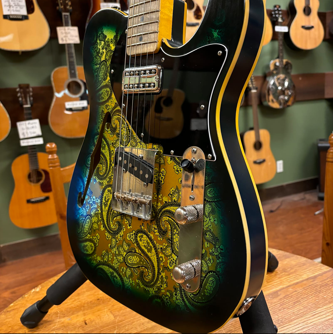 Berly T Style Thinline Blue Paisley Aged Authorized Dealer