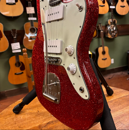 Berly J Style Reverse Headstock Red Sparkle Authorized Dealer