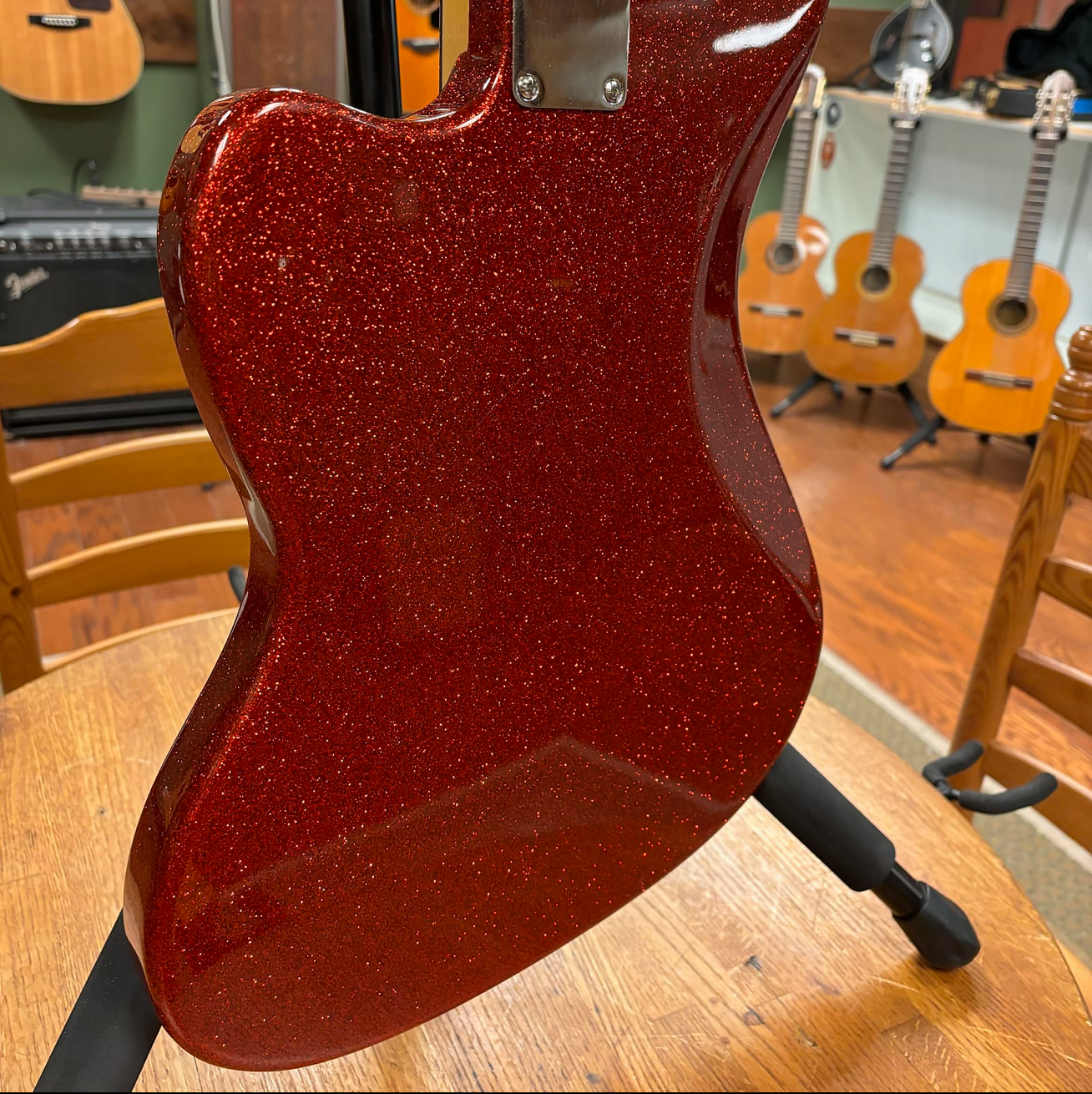 Berly J Style Reverse Headstock Red Sparkle Authorized Dealer