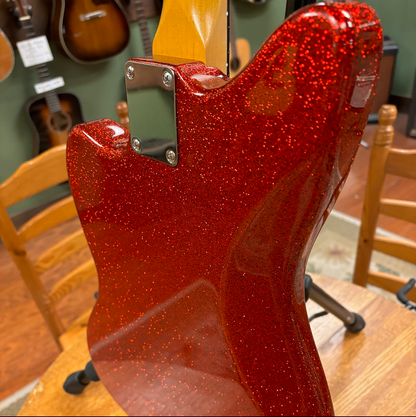 Berly J Style Reverse Headstock Red Sparkle Authorized Dealer