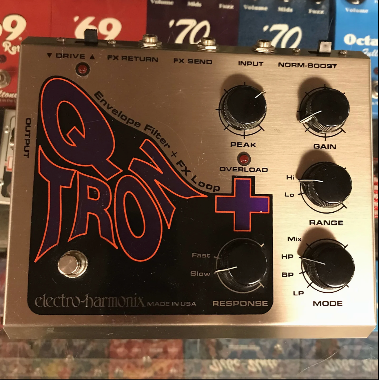 Electro-Harmonix Q-Tron Plus Envelope Filter Silver / Purple / Black