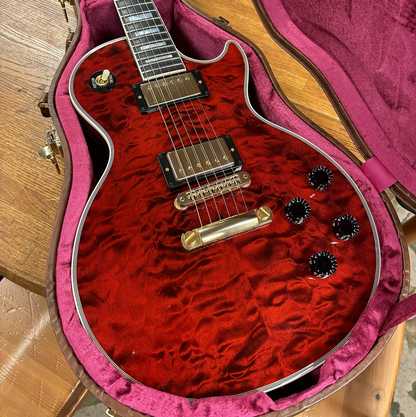 2017 Gibson Custom Shop Les Paul Custom AAA Quilt Top Red Tiger