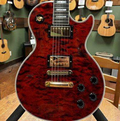 2017 Gibson Custom Shop Les Paul Custom AAA Quilt Top Red Tiger